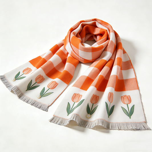Orange Tulip Scarf