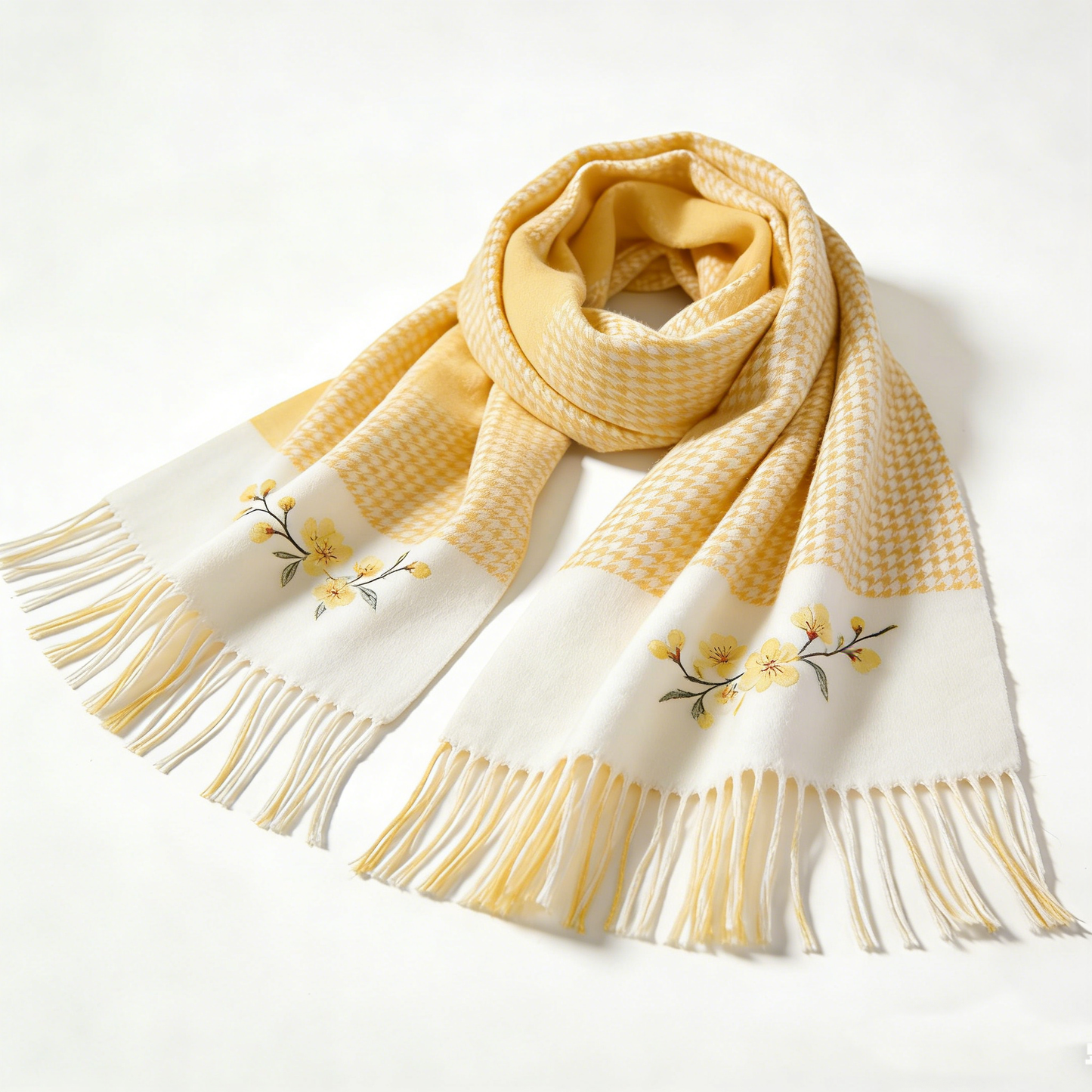 Yellow Floral Scarf